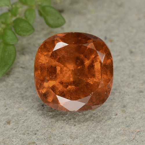 1.95ct Natural Laranja médio-escuro granada hessonita, Almofada, VS-SI