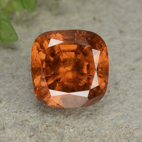 1.78ct Natural Laranja Profundo granada hessonita, Almofada, VS-SI