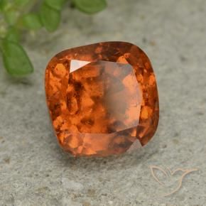 granada hessonita Laranja Profundo Natural 1.78ct, Almofada, VS-SI