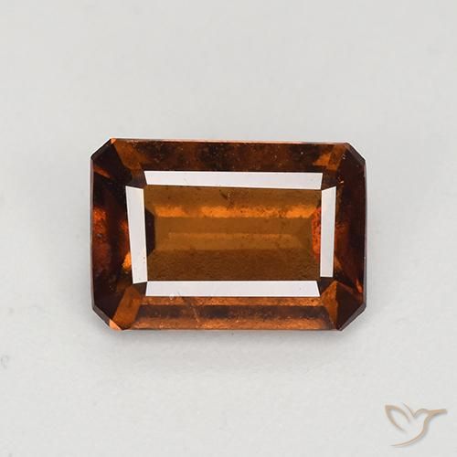 1.92ct Natural Laranja Profundo granada hessonita, Corte Esmeralda, VS