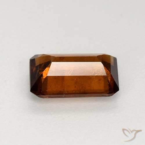 granada hessonita Laranja Profundo Natural 1.92ct, Corte Octógono / Esmeralda, VS