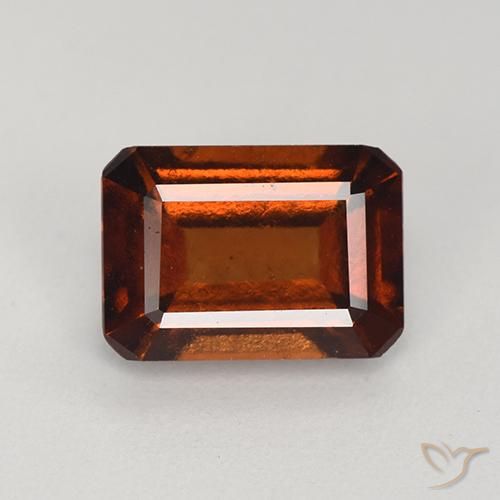 2.56ct Natural Laranja Profundo granada hessonita, Corte Esmeralda, VS
