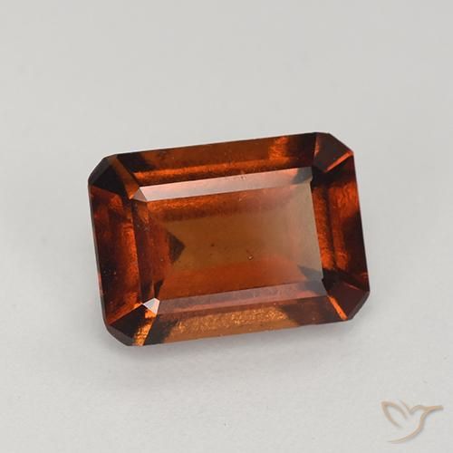 granada hessonita Laranja Profundo Natural 2.56ct, Corte Octógono / Esmeralda, VS