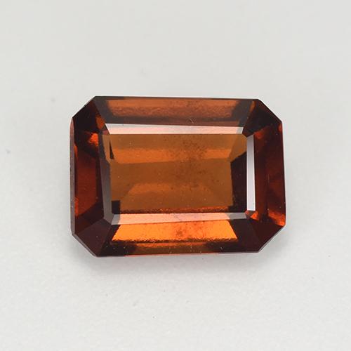 Granada hessonita laranja natural 2,23ct, corte esmeralda, VVS-VS