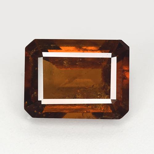 Granada Hessonita Laranja Profundo Natural 4.33ct, Corte Esmeralda, VS-SI