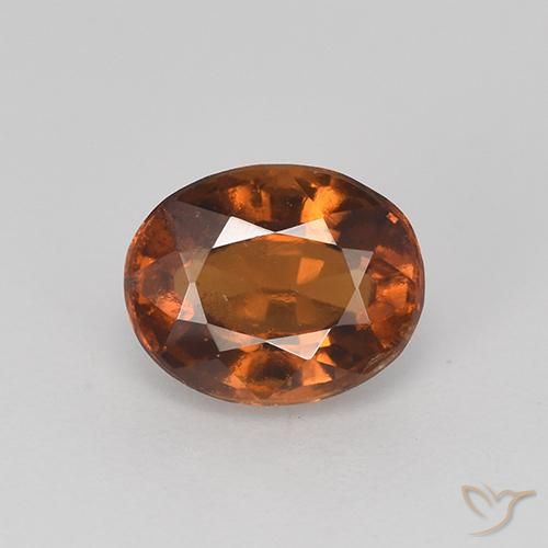 1.52ct Natural laranja avermelhado granada hessonita, oval, VS