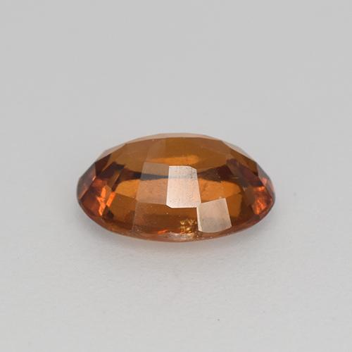 Granada hessonita laranja natural 1,27ct, corte oval, VS