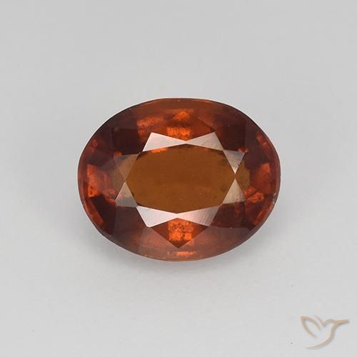 1.56ct Natural Marrom Quente granada hessonita, oval, VS