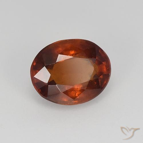 granada hessonita Marrom Quente Natural 1.56ct, oval, VS