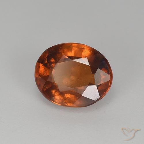 granada hessonita Castanho Canela Profundo Natural 1.37ct, oval, VS