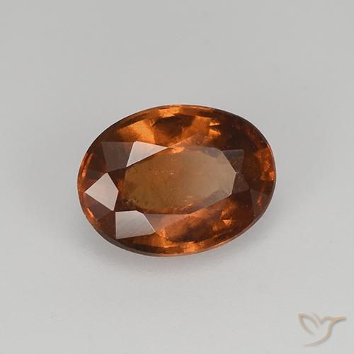 granada hessonita Gingerbread Marrom Natural 1.60ct, oval, VS