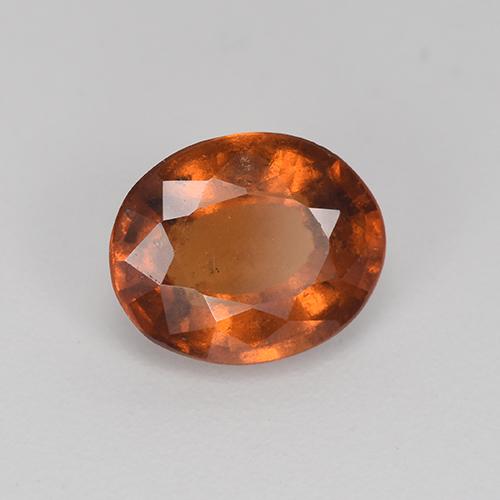 Granada hessonita marrom natural 2,26ct, corte oval, VS-SI