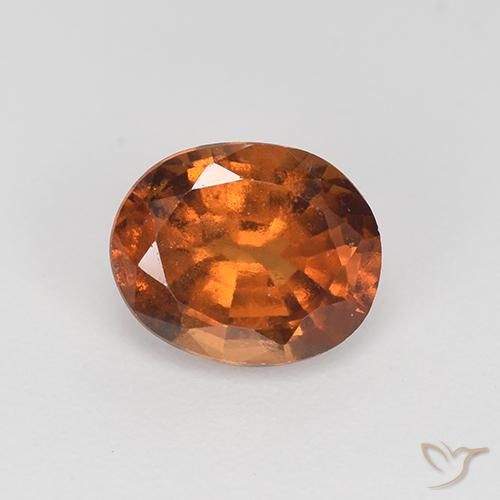 1.86ct Natural Castanho médio granada hessonita, oval, VS-SI