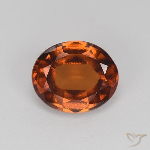 2.12ct Natural Marrom Quente granada hessonita, oval, VS