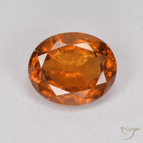 1.98ct Natural Laranja médio-escuro granada hessonita, oval, VS-SI