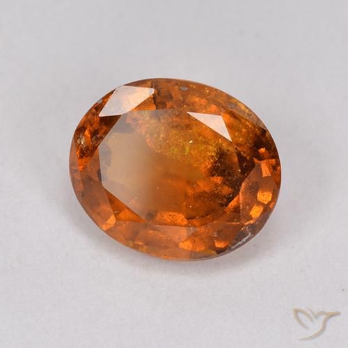 granada hessonita Laranja médio-escuro Natural 1.98ct, oval, VS-SI