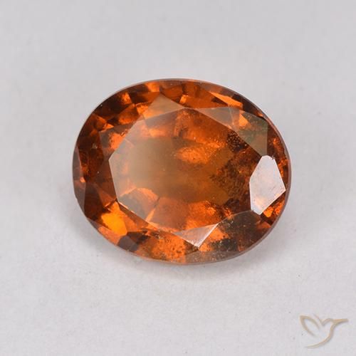granada hessonita laranja avermelhado Natural 1.80ct, oval, VS-SI