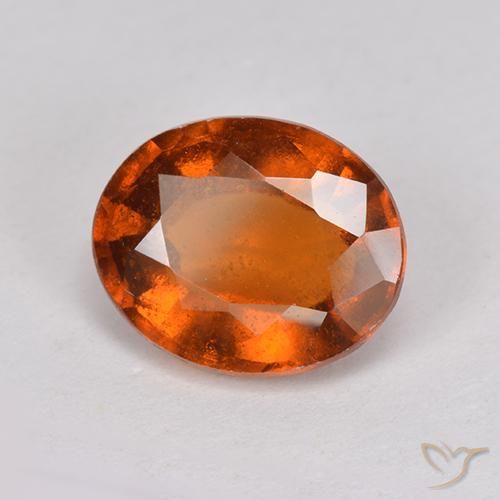 granada hessonita laranja avermelhado Natural 2.72ct, oval, VS-SI