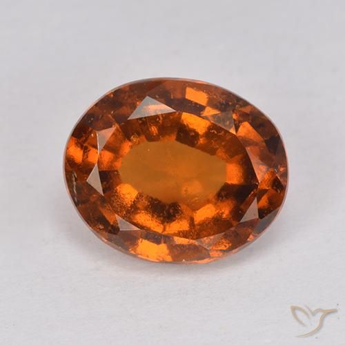 2.56ct Natural âmbar laranja granada hessonita, oval, VS-SI