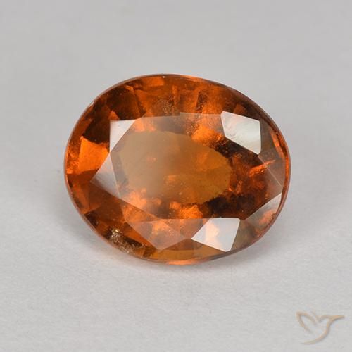 granada hessonita fogo laranja Natural 1.76ct, oval, VS