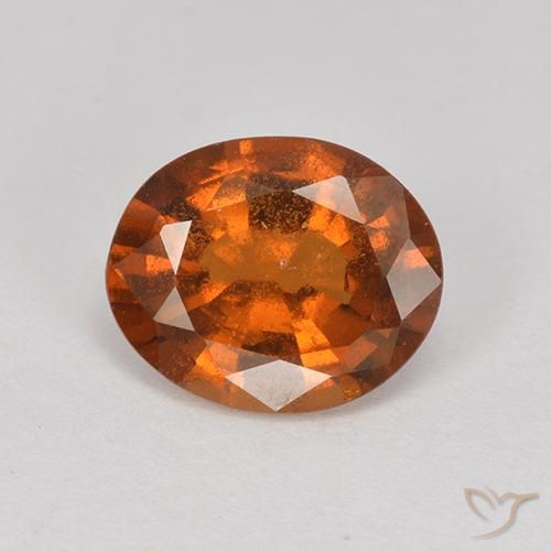 1.80ct Natural Laranja Profundo granada hessonita, oval, VS-SI