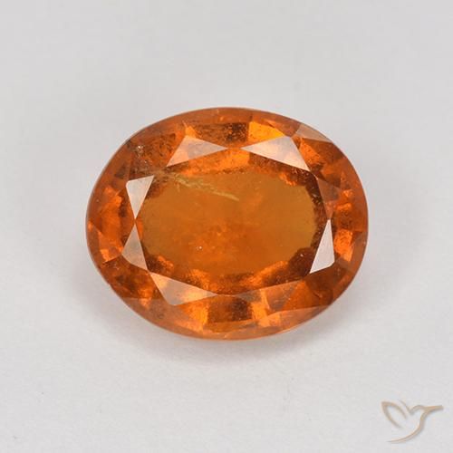 2.18ct Natural Laranja Profundo granada hessonita, oval, VS-SI