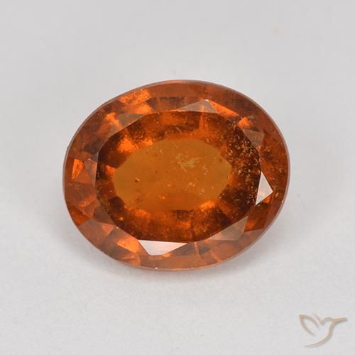 1.90ct Natural laranja avermelhado granada hessonita, oval, VS-SI
