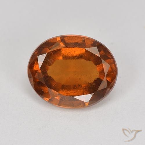2.00ct Natural âmbar laranja granada hessonita, oval, VS