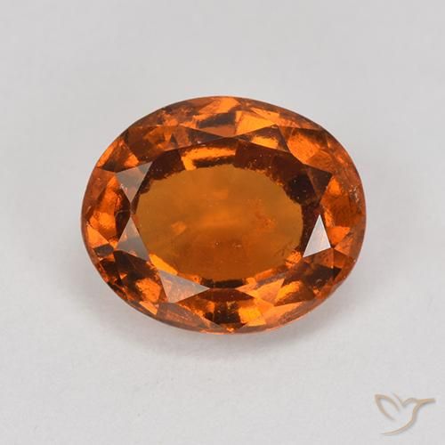 1.87ct Natural Laranja Profundo granada hessonita, oval, VS