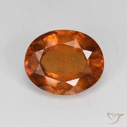 2.01ct Natural laranja avermelhado granada hessonita, oval, VS-SI