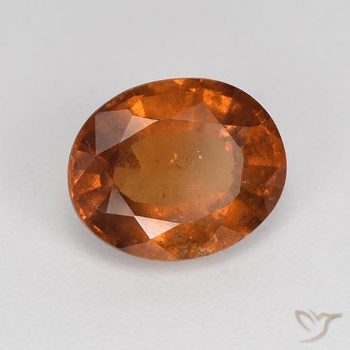 granada hessonita laranja avermelhado Natural 2.01ct, oval, VS-SI