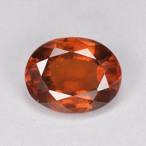 Granada hessonita laranja natural 2,24ct, corte oval, VS-SI
