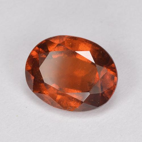 Granada hessonita laranja natural 2,24ct, corte oval, VS-SI