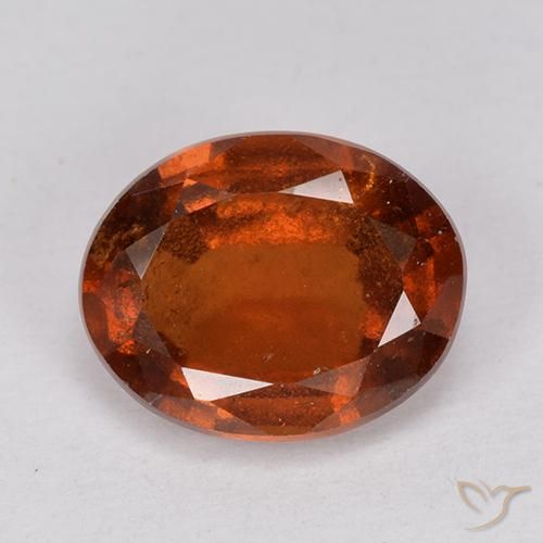 2.55ct Natural fogo laranja granada hessonita, oval, VS-SI