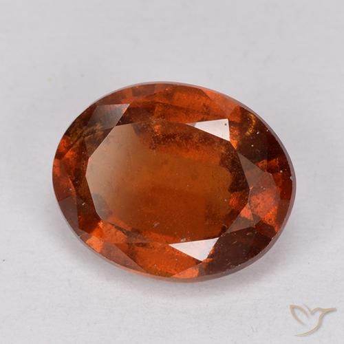 granada hessonita fogo laranja Natural 2.55ct, oval, VS-SI