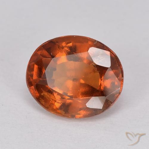 granada hessonita Laranja Profundo Natural 2.26ct, oval, VS