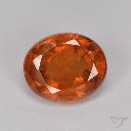 2.17ct Natural âmbar laranja granada hessonita, oval, VS-SI