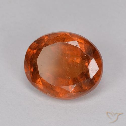 granada hessonita âmbar laranja Natural 2.17ct, oval, VS-SI