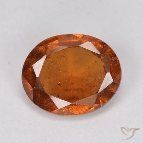 2.15ct Natural Laranja médio-escuro granada hessonita, oval, VS-SI