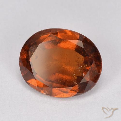 granada hessonita laranja avermelhado Natural 2.32ct, oval, VS-SI