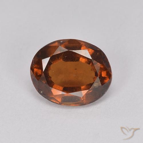 2.14ct Natural Laranja médio-escuro granada hessonita, oval, VS