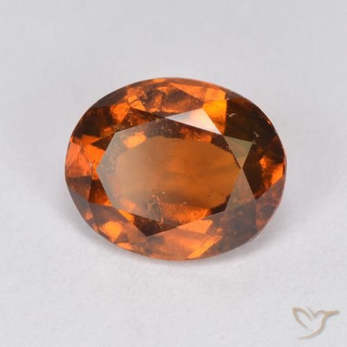 granada hessonita Laranja médio-escuro Natural 2.13ct, oval, VS-SI