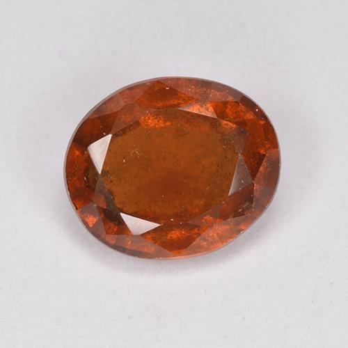 Granada hessonita laranja natural 1,93ct, corte oval, VS-SI