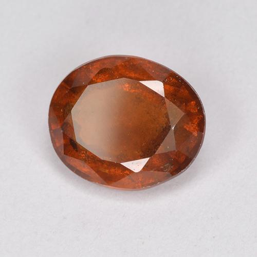 Granada hessonita laranja natural 1,93ct, corte oval, VS-SI