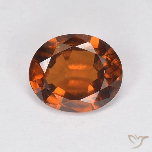 1.90ct Natural laranja avermelhado granada hessonita, oval, VS