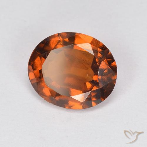 granada hessonita laranja avermelhado Natural 1.90ct, oval, VS