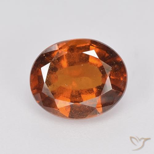 2.38ct Natural laranja avermelhado granada hessonita, oval, VS-SI