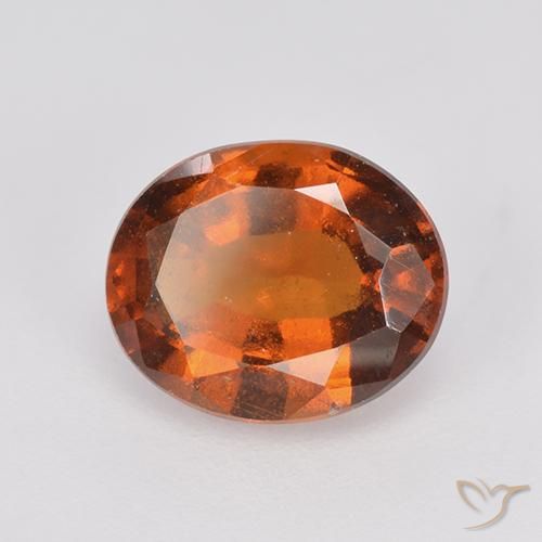 granada hessonita laranja avermelhado Natural 2.38ct, oval, VS-SI