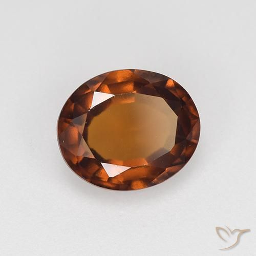 granada hessonita laranja avermelhado Natural 1.58ct, oval, VVS-VS