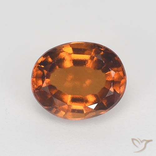 1.69ct Natural âmbar laranja granada hessonita, oval, VVS-VS
